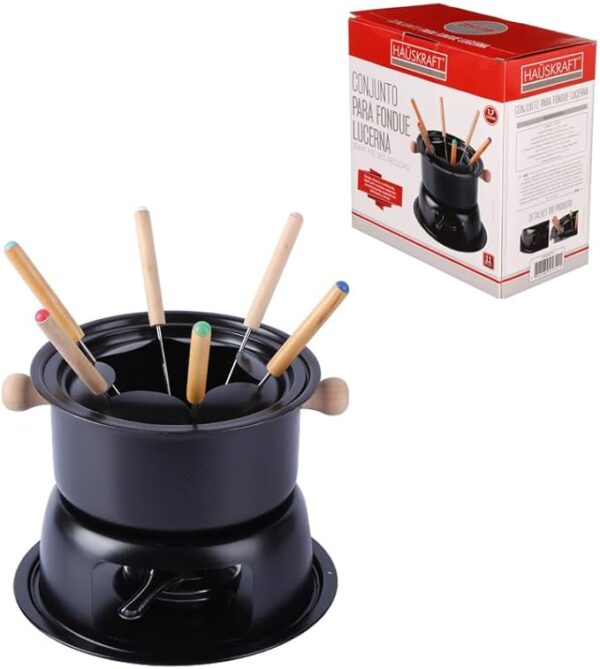 CONJUNTO FONDUE LUCERNA PRETO 11 PEÇAS - Imagem 3