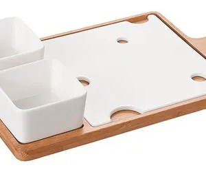 CONJUNTO PARA QUEIJO EM PORCELANA 4 PEÇAS