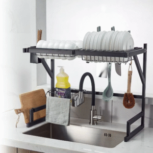 ESCORREDOR DE LOUÇAS E ORGANIZADOR DE PIA INOX -  65X31X49CM DCASA