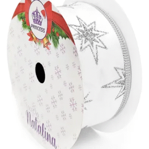 FITA POLIÉSTER 3,8 CM - ESTAMPA NATALINA
