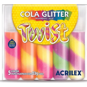 KIT 5 COLAS GLITTER TWIST COLORIDAS