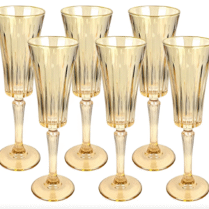 JOGO 6 TAÇAS PARA CHAMPANHE DE VIDRO