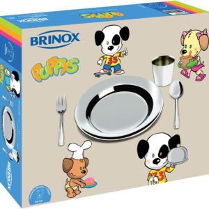 CONJUNTO INFANTIL 4 PEÇAS PUPPYS - AÇO INOX - BRINOX