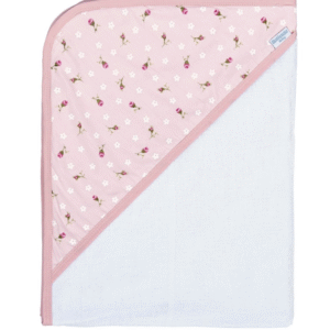 TOALHA DE BANHO C/ CAPUZ ESTAMPADO FLORZINHA