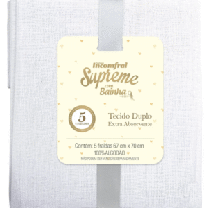 Fralda De Pano 5 Unidades Supreme Com Bainha Incomfral
