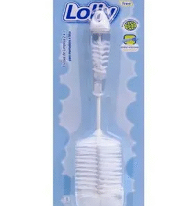 ESCOVA DE LIMPEZA PARA MAMADEIRA 2 EM 1 - LOLLY